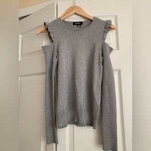 DKNY sweater cold shoulder top